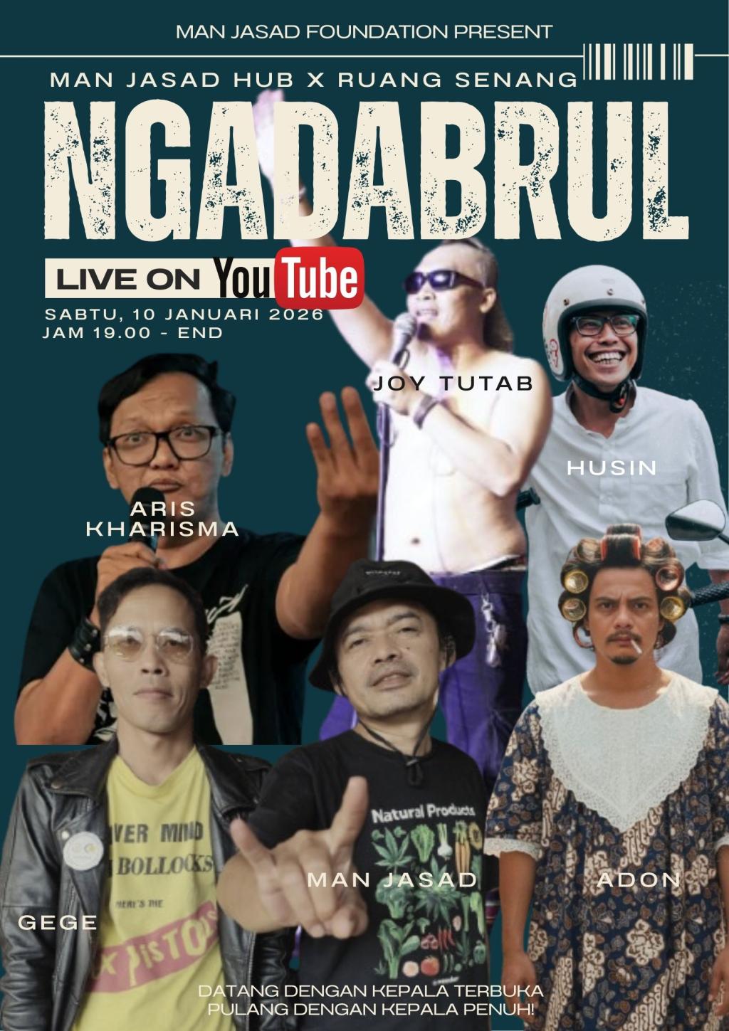 Ngadabrul Live: Lima Kepala, Satu Meja, Tanpa Skrip
