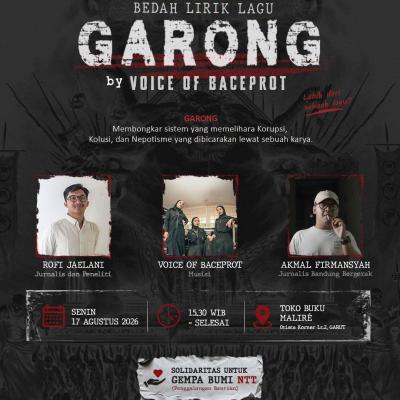 Hari ini, “GARONG” Dikuliti: Membongkar Sistem yang Memelihara Korupsi