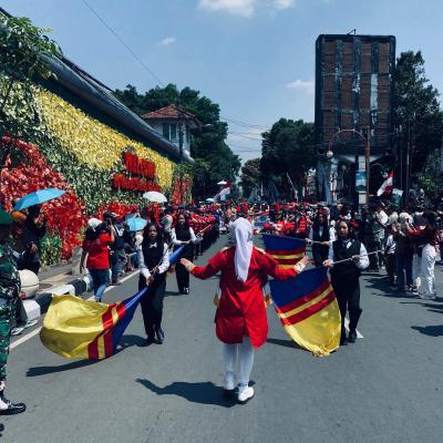 Marching Band SMK Pasundan 2 Garut Pukau Acara Puncak HUT RI ke - 80