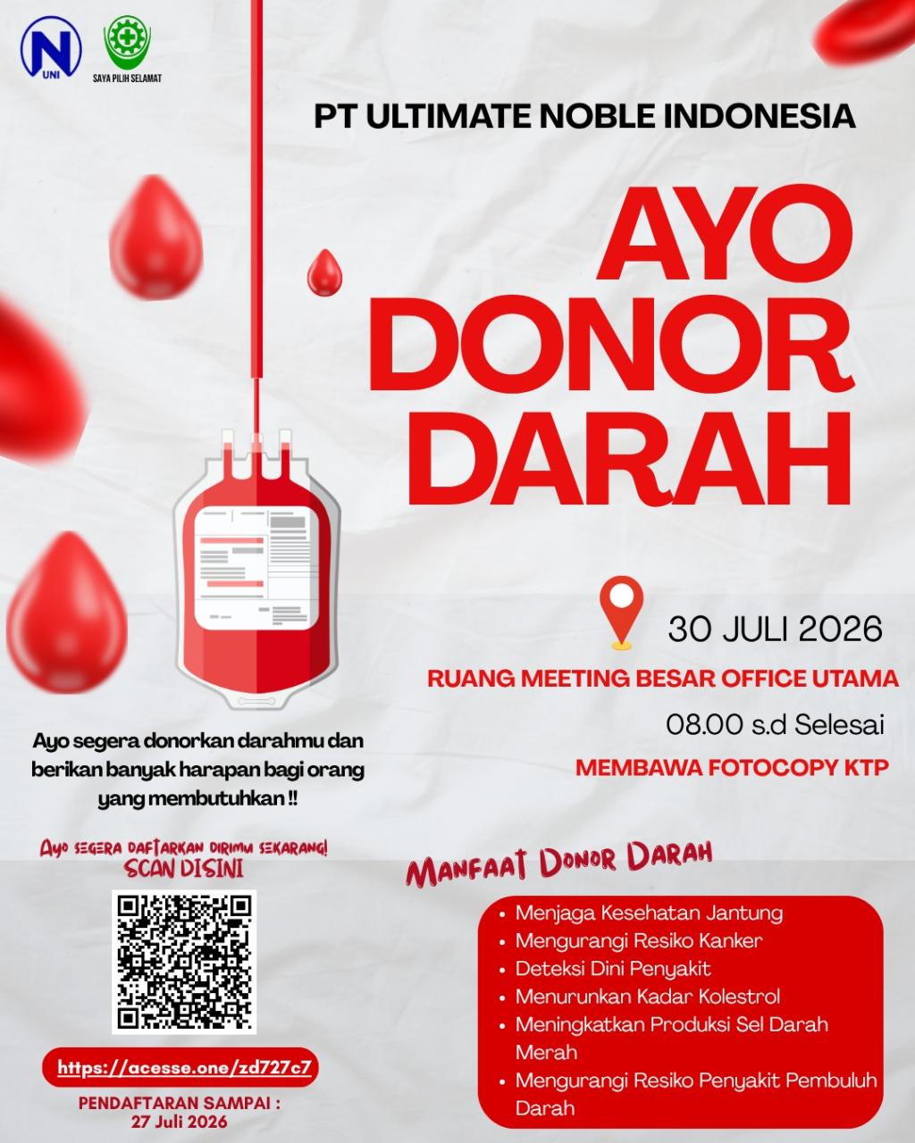 PMI Cibatu Garut Gandeng PT Ultimate Noble Gelar Donor Darah