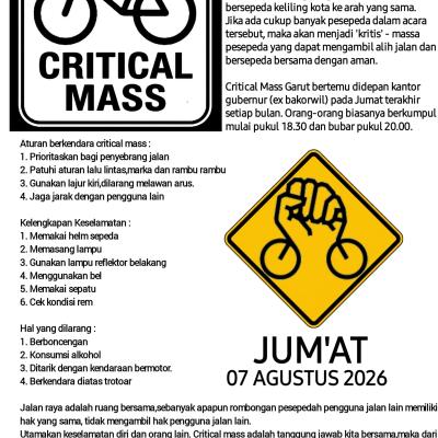 Rute Critical Mass Garut 7 Agustus 2026, Simak Jalurnya